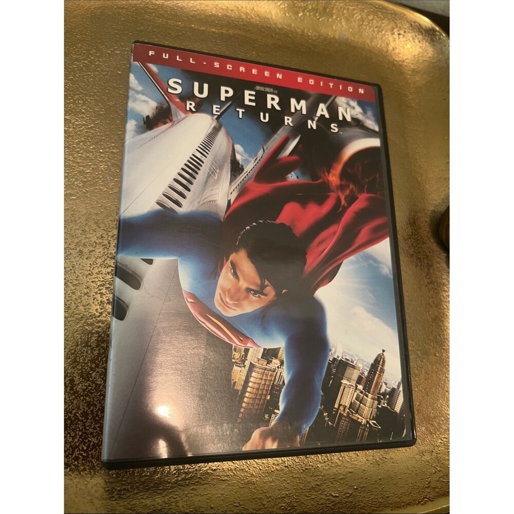 #2218**DC Superman Returns DVD - Iconic Superman Artwork (Red, Blue)